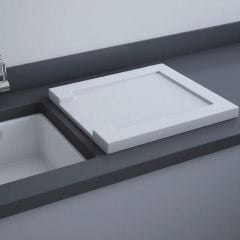 RAK Plain Ceramic Sink Drainer - Alpine White - SINKDRPL Lifestyle