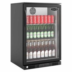 Sterling Pro Single Door 120 Litres Hinged Bottle Cooler - Black - SP1HC-BK