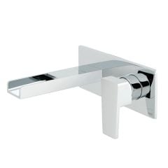 Vado Synergie 2 Hole Basin Mixer Single Lever Wall Mounted With Waterfall Spout - Chrome - SYN-109S/A-C/P