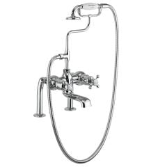 Burlington Tay Thermostatic Bath Shower Mixer Deck Mounted & Handset - Chrome - T2DB