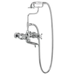 Burlington Tay Thermostatic Bath Shower Mixer Wall Mounted & Handset - Chrome - T2WB