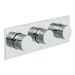 Vado Horizontal Component Kits For Concealed Thermostatic Shower Valves For Use With TAB-028/2-CONC - Chrome - TAB-128/2-H-OMI-TRIM
