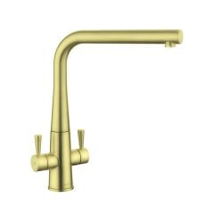 Rangemaster Conical Dual Lever Monobloc Kitchen Tap - Brushed Brass - TCO1BB/