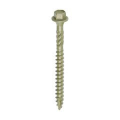 Timco Timber Frame Construction & Landscaping Screws - Hex - Exterior - Green Organic Box 50pcs - 6.7 x 75 - 75IN