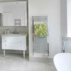 Towelrads Pisa Straight Hot Water Towel Rail 600mm x 500mm - Chrome - 140003 Lifestyle