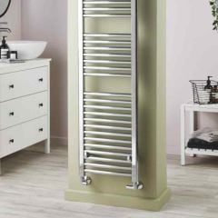 Towelrads Pisa Curved Hot Water Towel Rail 1200mm x 500mm - Chrome - 140049 Lifestyle