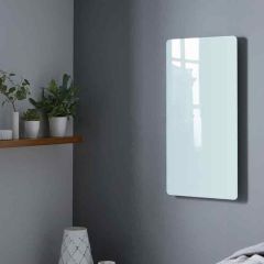 Towelrads Vetro Frame Glass Hot Water Radiator 1000mm x 500mm - White - 144238 Lifestyle