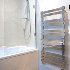Towelrads Octagon Hot Water Towel Rail 600 x 300mm - Polished Stainless Steel - 240004