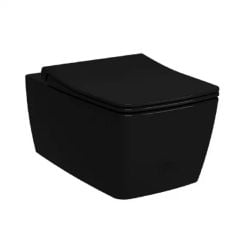 Vitra M-Line 360mm Wall Hung Toilet Pan - Black - 7672B070-0101
