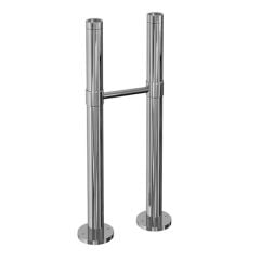 Burlington Stand Pipes Including Horizontal Support Bar Pipe Shrouds - Chrome - W7
