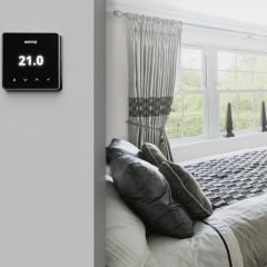Warmup® Element WiFi Dark Thermostat - Onyx Black & Dark Chrome - ELM-01-OB-DC