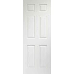 XL Joinery Colonist 6 Panel Internal White Moulded Fire Door 1981x686x44mm - WM6P27FD