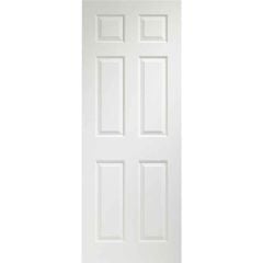 XL Joinery Colonist 6 Panel Internal Pre-Finished White Moulded Door 1981x686x35mm - WMPF6P27