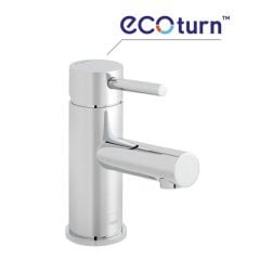 Vado Zoo Mono Basin Mixer Smooth Bodied Single Lever Deck Mounted with EcoTurn and Honeycomb Flow Regulator (no waste) - ZOO-100FW/SB-CP