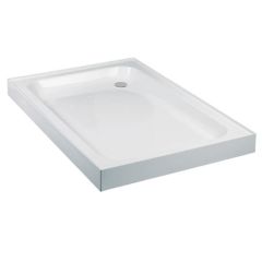 Just Trays Ultracast Rectangular Shower Tray 1200x760mm With 4 Upstands - White - A1276140