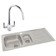 Abode Trydent 1.5 Bowl Kitchen Sink & Astral Tap - ABDP0004