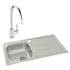 Abode Trydent 1 Bowl Kitchen Sink & Atlas Tap - ABDP0005