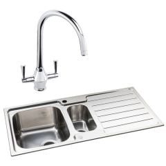 Abode Neron 1.5 Bowl Kitchen Sink & Astral Tap - ABDP0014