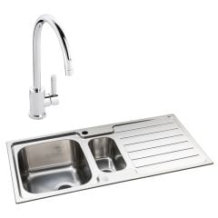 Abode Neron 1.5 Bowl Kitchen Sink & Atlas Tap - ABDP0015