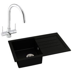 Abode Xcite 1 Bowl Kitchen Sink & Nexa Tap - ABDP0017