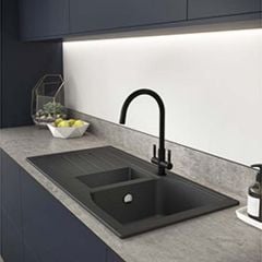 Abode Oriel 1.5 Bowl & Drainer Granite Sink - AW3113