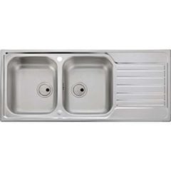 Abode Connekt 2 Bowl & Drainer Stainless Steel Sink - AW5060