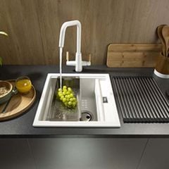 Abode Synchronist Granite Composite Inset or Undermount Kitchen Sink - AW3170