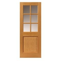 JB Kind Arden Oak Glazed Internal Door 1981x762x35mm - VSO6L1P26G