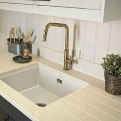 Abode Hex Single Lever Kitchen Tap Antique Brass - AT2087