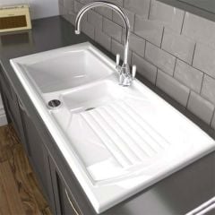 Abode Milford 1.5 Bowl Ceramic Sink - AW1043