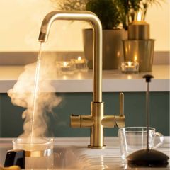 Abode Prothia 3 In 1 Hot & Filter Kitchen Tap Brushed Brass - PT1143