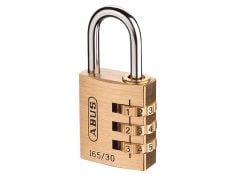 ABUS Mechanical 165/30 30mm Solid Brass Body Combination Padlock (3-Digit) Carded - ABU16530C