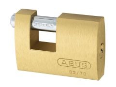 ABUS Mechanical 82/70 70mm Monoblock Brass Shutter Padlock Carded - ABU8270C