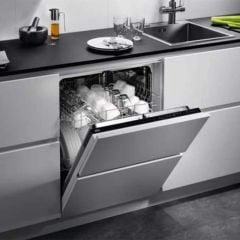 AEG FSK32610Z Fully Integrated 13 Place Dishwasher - White - Open Front View