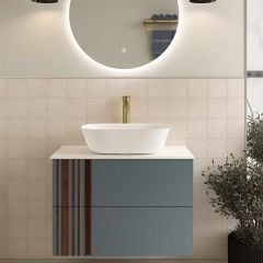 Calypso Novoli 800 Wall Hung Vanity Unit - Aegean Blue - 4520