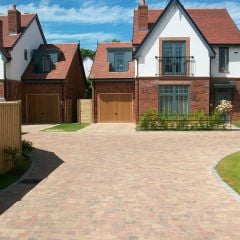 Brett Alpha Flow Block Paving Rectangular 80mm Medium Brick Pack of 384 - Autumn Gold - NLAFM80AG Lifestyle