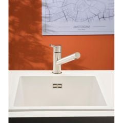 Reginox Amsterdam 40 1 Bowl Kitchen Sink - Pure White - AMSTERDAM 40 PW