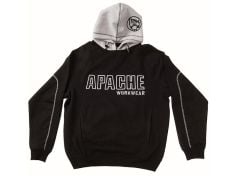 Apache Hooded Sweatshirt Black / Grey - XL (48in) - APAHOODBGXL