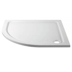 April Slimline Offset Quadrant Shower Left Hand Tray Ex. 90mm Waste 900mm x 760mm - TR9-9076Q-L