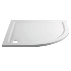 April Slimline Offset Quadrant Shower Right Hand Tray Ex. 90mm Waste 900mm x 760mm - TR9-9076Q-R