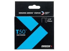 Arrow T50 Staples 12mm (1/2in) Box 1250 - ARRT5012S