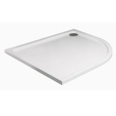 Just Trays Fusion Right Hand Offset Quadrant Shower Tray 1200x800mm - White - ASF1280RQ100