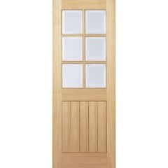LPD Mexicano 6L Unfinished Oak Internal Door 2040x826x40mm - OMEXCG826
