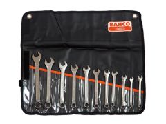 Bahco Chrome Polished Combination Spanner Set of 11 Metric 8 to 22mm - BAH111MSET11