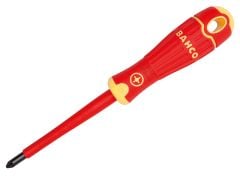 Bahco BAHCOFIT Insulated Screwdriver Pozidriv Tip PZ0 x 75mm - BAH142000075