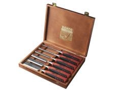 Bahco 424P-S6 Bevel Edge Chisel Set of 6 In Wooden Box - BAH424PS6
