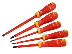 Bahco BAHCOFIT Insulated Scewdriver Set of 5 Slotted / Pozi - BAHB220015