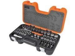 Bahco S530T Pass-Through Socket Set of 53 Metric 1/2in Drive - BAHS530T