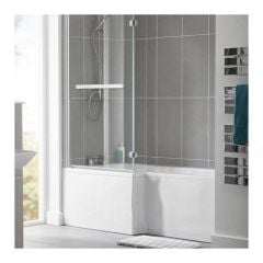 Essential KENSINGTON L Shape Shower Baths 1500x 850mm Left Handed - EB535
