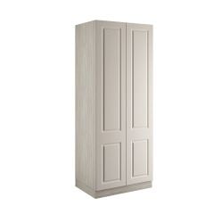 Bedroom Kit Classic Double Wardrobe with Single Rail & 3 Drawers - Flat Packed - Taupe Grey - BEDUH2110D